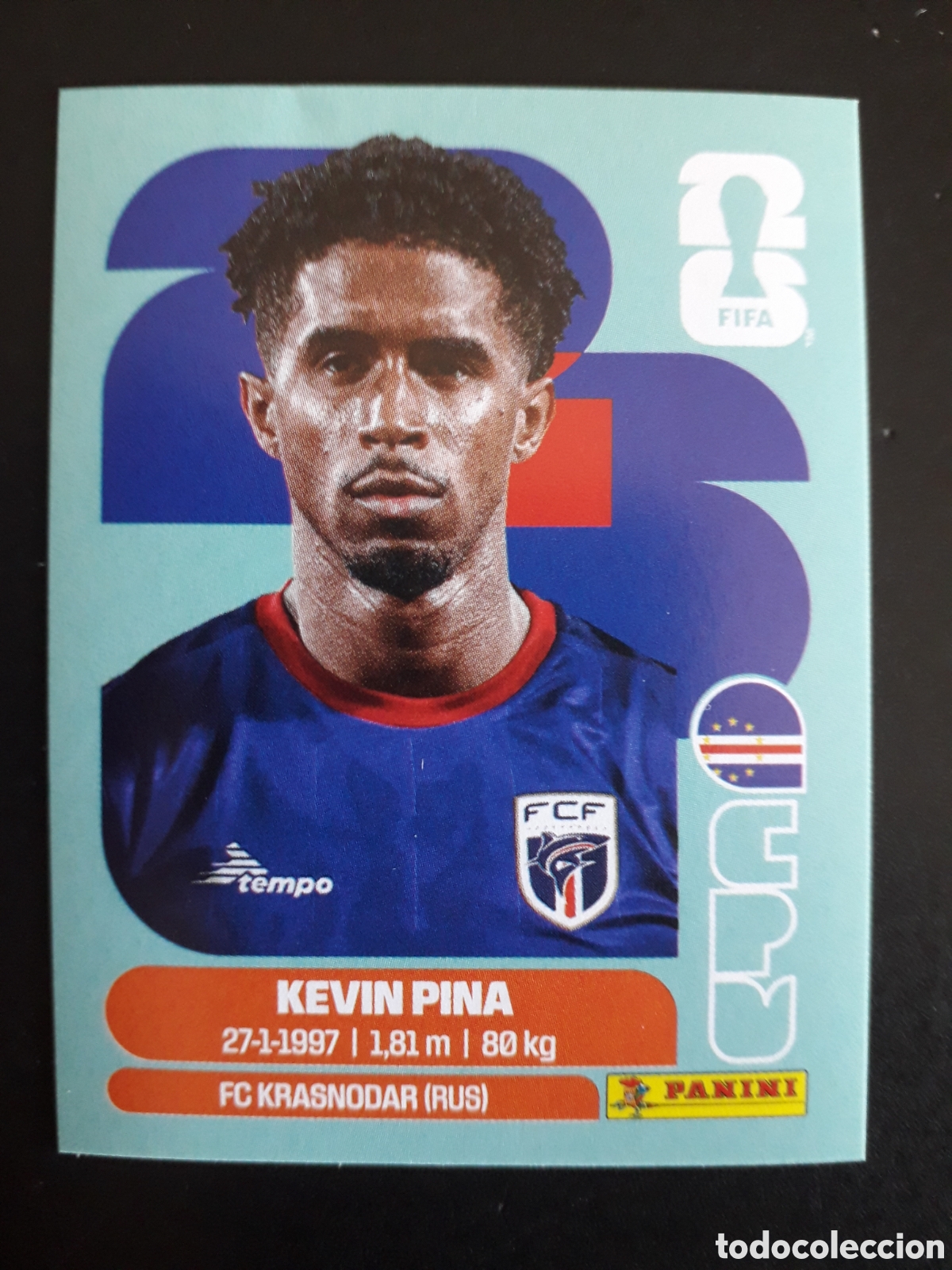 Cartes &agrave; collectionner de Football: KEVIN PINA CABO VERDE CPV 10 MUNDIAL F&Uacute;TBOL 2026 FIFA WORLD CUP PANINI SIN PEGAR PEDIDO M&Iacute;NIMO 3&euro;