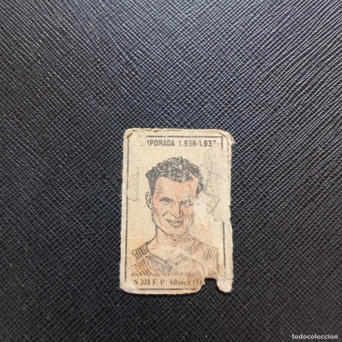Cromos de F&uacute;tbol: 375 ALBIACH TARZAN VALENCIA CERILLAS Y FOSFOROS 1936 1937 LIGA 36 37 CROMO - A120 PG406