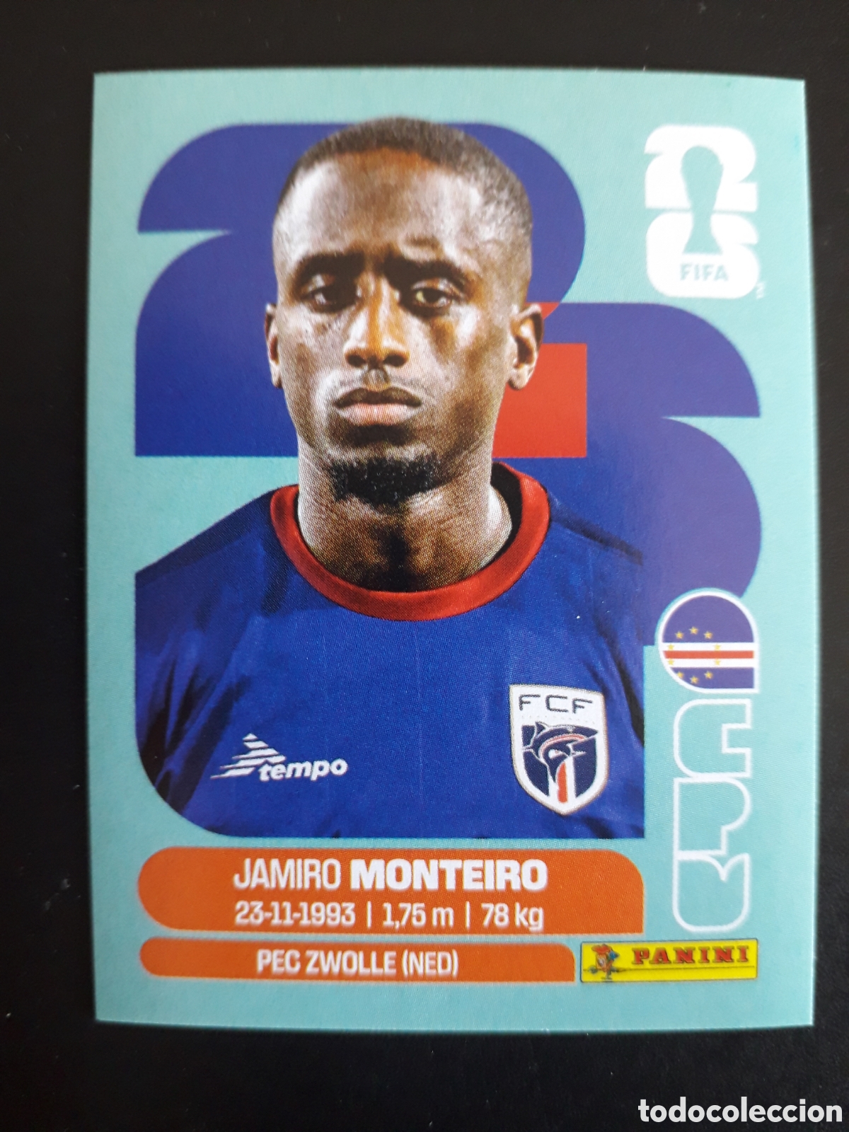 Cromos de F&uacute;tbol: MONTEIRO CABO VERDE CPV 12 MUNDIAL F&Uacute;TBOL 2026 FIFA WORLD CUP PANINI SIN PEGAR PEDIDO M&Iacute;NIMO 3&euro;