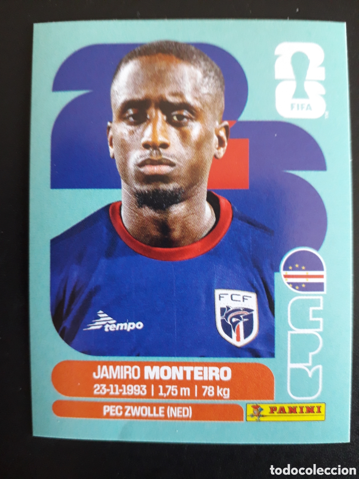 Cromos de F&uacute;tbol: MONTEIRO CABO VERDE CPV 12 MUNDIAL F&Uacute;TBOL 2026 FIFA WORLD CUP PANINI SIN PEGAR PEDIDO M&Iacute;NIMO 3&euro;