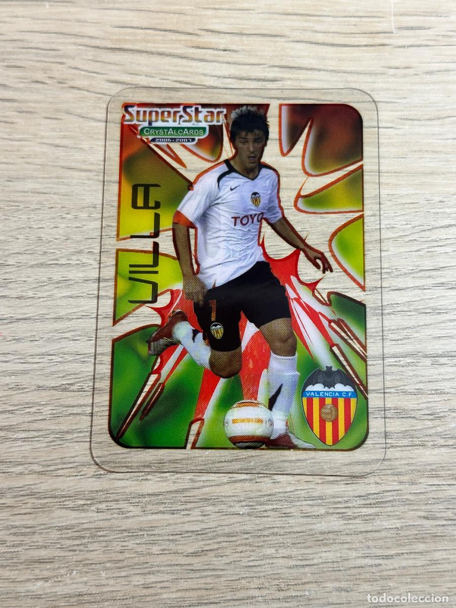 Cromos de F&uacute;tbol: VILLA n&ordm; 392 SUPERSTAR VALENCIA CRYSTALCARDS LIGA 2006 2007 MUNDICROMO 06 07