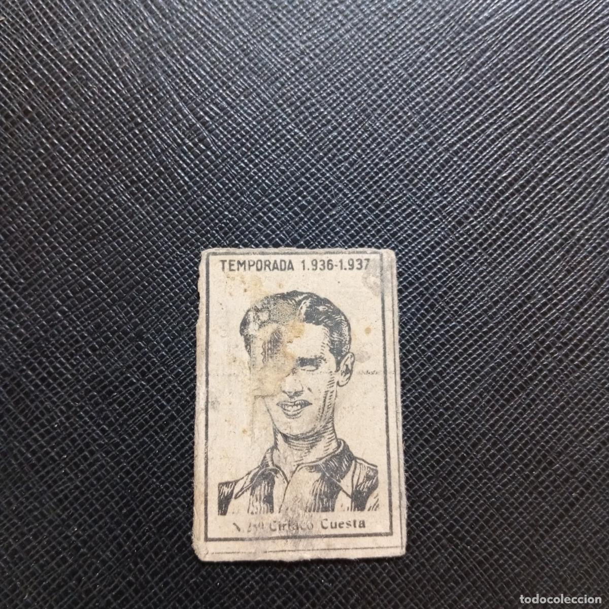 Cromos de F&uacute;tbol: 289 CIRIACO CUESTA AT MADRID CERILLAS Y FOSFOROS 1936 1937 LIGA 36 37 CROMO - A120 PG442