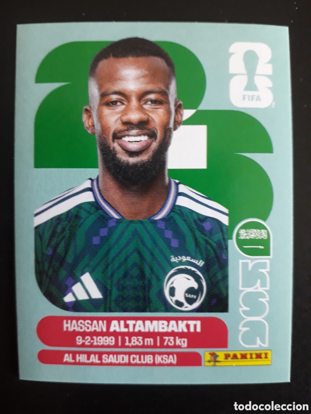 Cromos de F&uacute;tbol: ALTAMBAKTI ARABIA SAUD&Iacute; KSA 8 MUNDIAL F&Uacute;TBOL 2026 FIFA WORLD CUP PANINI SIN PEGAR PEDIDO M&Iacute;NIMO 3&euro;.
