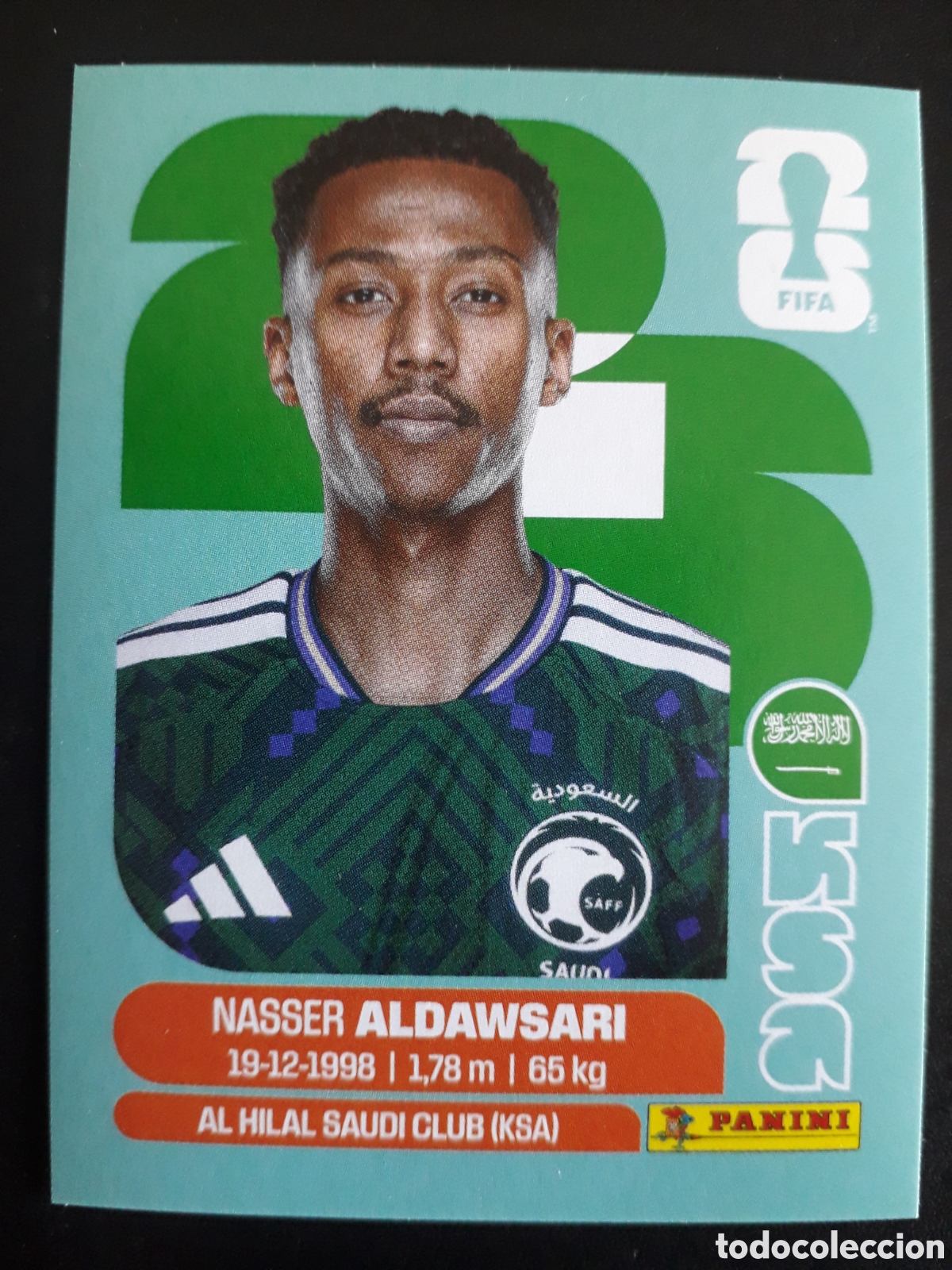 Cromos de F&uacute;tbol: NASSER ALDAWSARI ARABIA SAUD&Iacute; KSA 12 MUNDIAL F&Uacute;TBOL 2026 FIFA WORLD CUP PANINI PEDIDO M&Iacute;NIMO 3&euro;