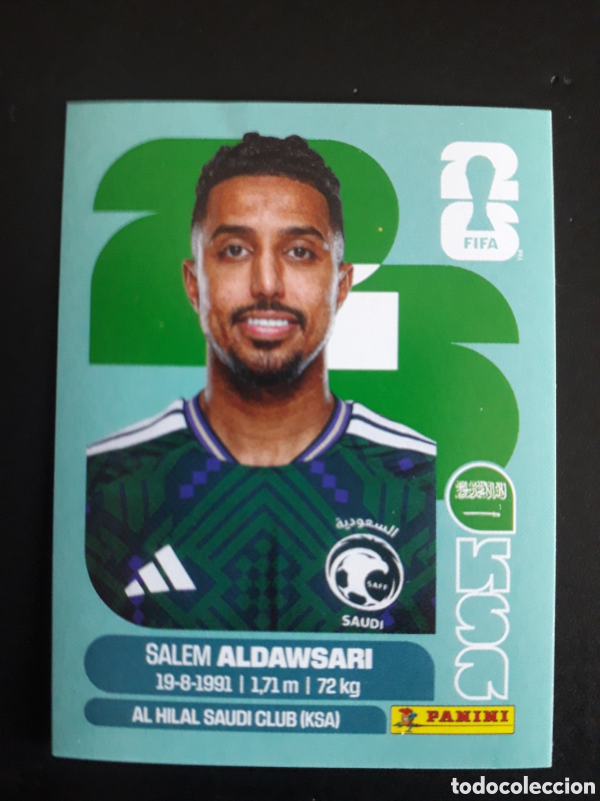 Cromos de F&uacute;tbol: SALEM ALDAWSARI ARABIA SAUD&Iacute; KSA 16 MUNDIAL F&Uacute;TBOL 2026 FIFA WORLD CUP PANINI PEDIDO M&Iacute;NIMO 3&euro;