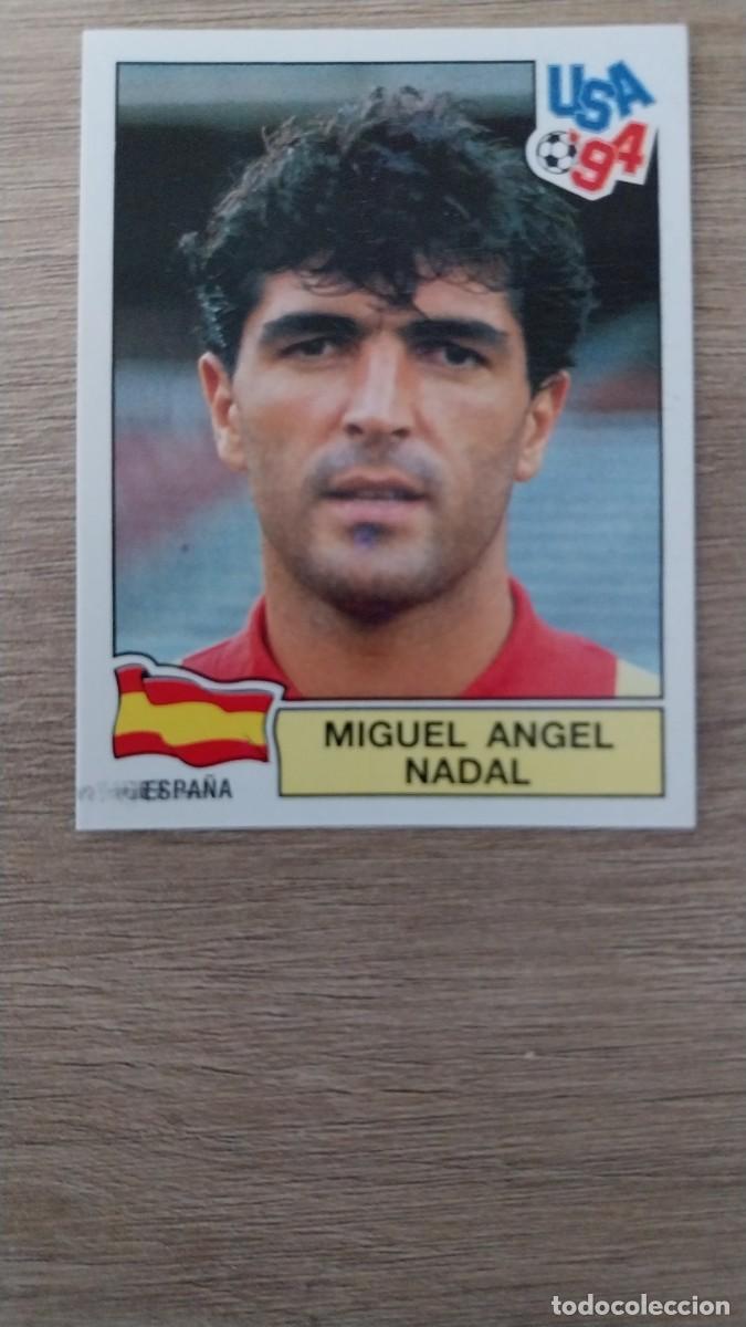 Cromos de F&uacute;tbol: MIGUEL ANGEL NADAL 187 ESPA&Ntilde;A TRASERA VERDE MUNDIAL USA 94 1994 PANINI SIN PEGAR NUNCA PEGADO