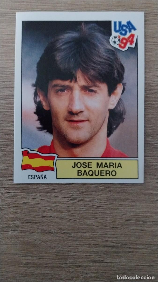 Cromos de F&uacute;tbol: JOSE MARIA BAQUERO 189 ESPA&Ntilde;A TRASERA VERDE MUNDIAL USA 94 1994 PANINI SIN PEGAR NUNCA PEGADO
