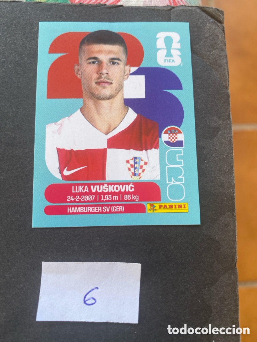 Cromos de F&uacute;tbol: Cromo Croacia Mundial 2026 N* 6 nuevo