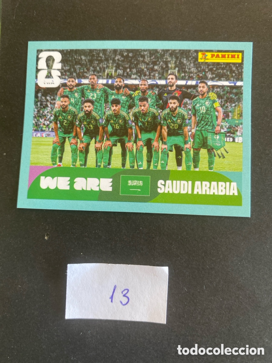 Cromos de F&uacute;tbol: Cromo Arabia Saud&iacute; Mundial 2026 N* 13 nuevo