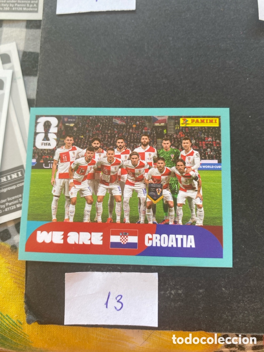 Cromos de F&uacute;tbol: Cromo Croacia Mundial 2026 N* 13 nuevo