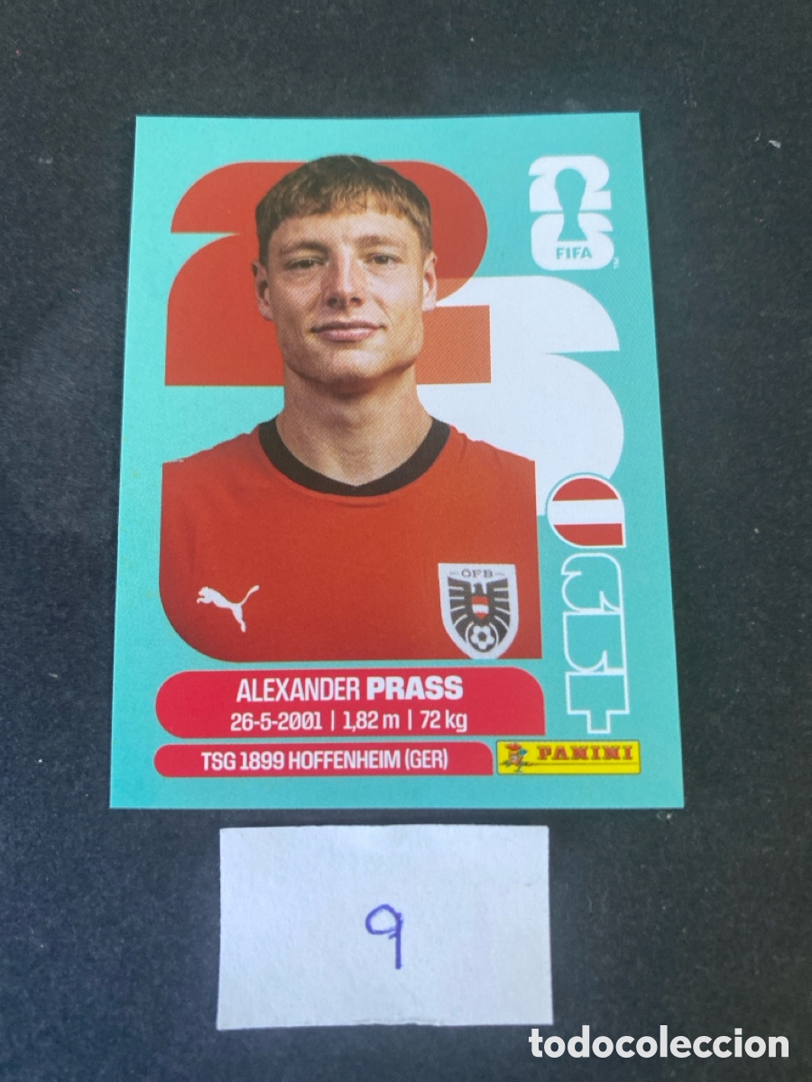 Cromos de F&uacute;tbol: Cromo Austria Mundial 2026 N* 9 nuevo