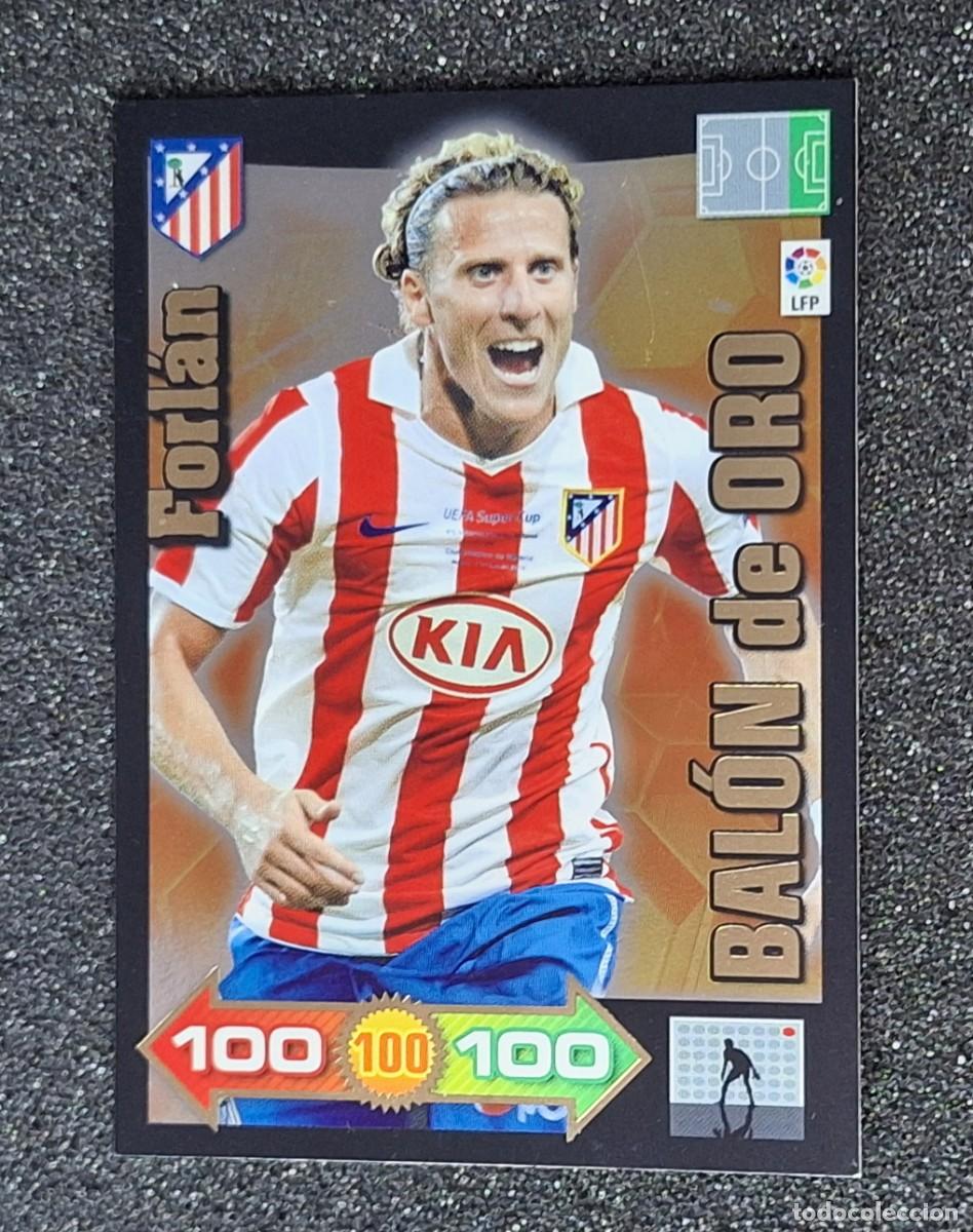 Cromos de F&uacute;tbol: Diego Forlan Atletico de Madrid Panini Adrenalyn La Liga 2010-11 Balon de Oro