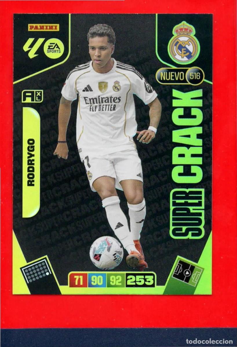 Cromos de F&uacute;tbol: 516 Rodrygo - REAL MADRID - Nuevo Super Crack - Adr Plus - Adrenalyn Liga 2026 25 26