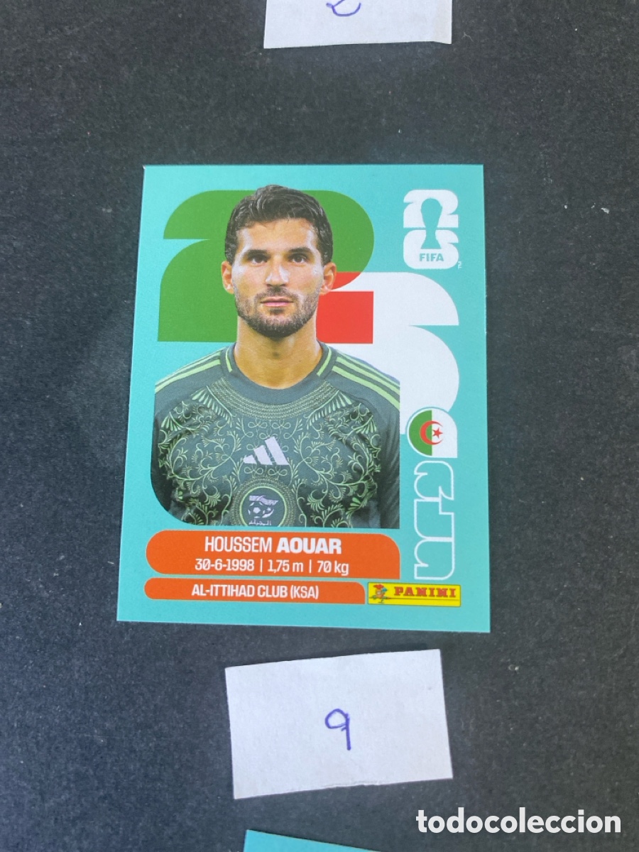 Cromos de F&uacute;tbol: Cromo Argelia Mundial 2026 N* 9 nuevo