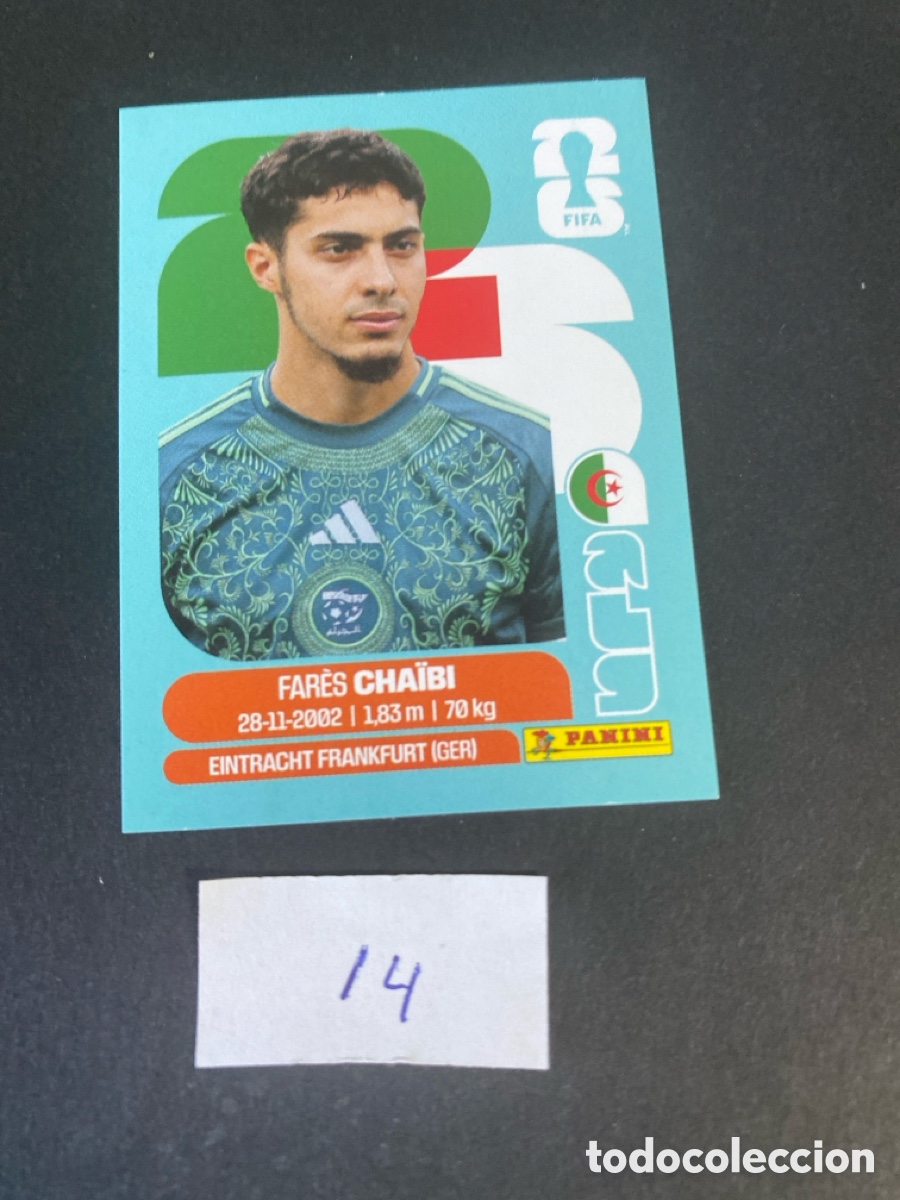 Cromos de F&uacute;tbol: Cromo Argelia Mundial 2026 N* 14 nuevo
