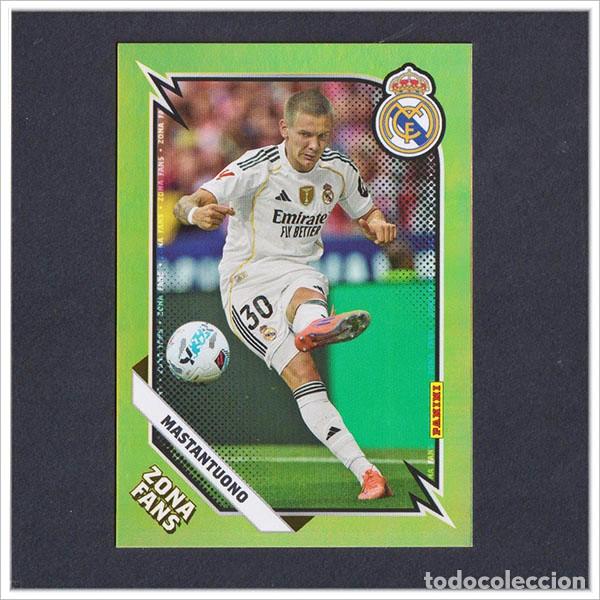 Cromos de F&uacute;tbol: PANINI CLUB 2025 2026 25 26 REAL MADRID MASTANTUONO KO 40 KO40 ZONA FANS KROMIX LIGA COLECCI&Oacute;N