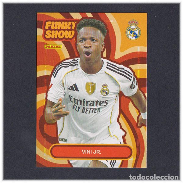 Cromos de F&uacute;tbol: PANINI CLUB 2025 2026 25 26 REAL MADRID VINICIUS 54 FUNKY SHOW LIGA ALBUM COLECCI&Oacute;N F&Uacute;TBOL