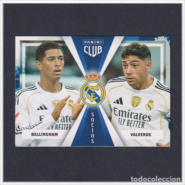 Cromos de F&uacute;tbol: PANINI CLUB 2025 2026 25 26 REAL MADRID FEDE VALVERDE JUDE BELLINGHAM 47 SOCIOS LIGA ALBUM COLECCI&Oacute;N
