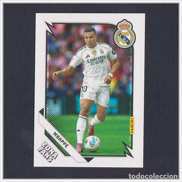 Cromos de F&uacute;tbol: PANINI CLUB 2025 2026 25 26 REAL MADRID MBAPPE 42 ZONA FANS LIGA ALBUM COLECCI&Oacute;N F&Uacute;TBOL