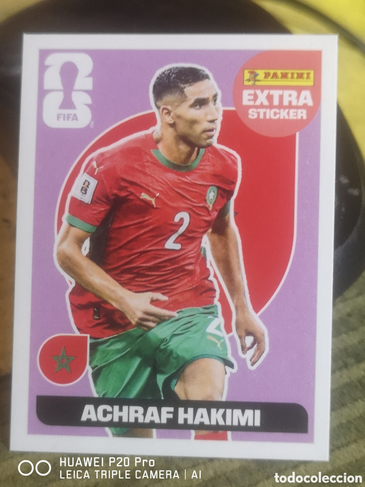 Cromos de F&uacute;tbol: ACHRAF HAKIMI EXTRA STICKER ROSA FIFA WORLD CUP MUNDIAL 2026