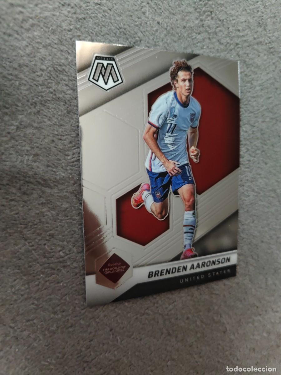 Cromos de F&uacute;tbol: 102 MOSAIC ROAD TO WORLD CUP 2022 BRENDEN AARONSON ESTADOS UNIDOS QATAR 22 PANINI 2021 21