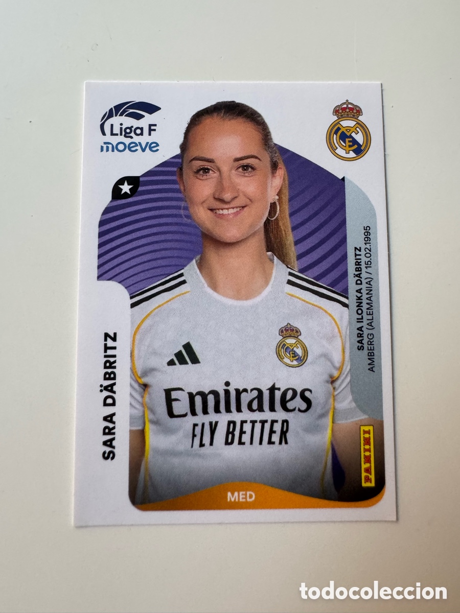 Cromos de F&uacute;tbol: PANINI LIGA F FEMENINA 25 26 2025-2026 &ndash; N&ordm; 275 &ndash; Sara D&auml;britz Real Madrid CF Femenino