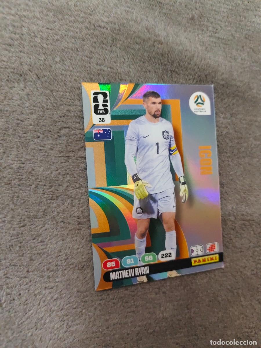 Cromos de F&uacute;tbol: 36 WORLD CUP 2026 MATHEW RYAN AUSTRALIA ICON ADRENALYN MUNDIAL PANINI 26