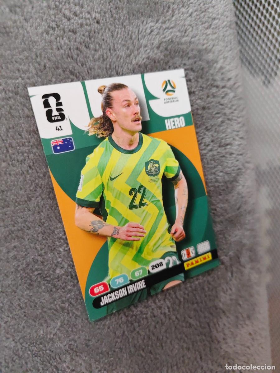 Cromos de F&uacute;tbol: 41 WORLD CUP 2026 JACKSON IRVINE AUSTRALIA HERO ADRENALYN MUNDIAL PANINI 26