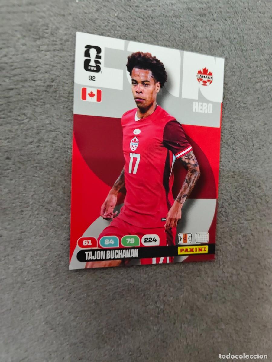 Cromos de F&uacute;tbol: 92 WORLD CUP 2026 TAJON BUCHANAN CANADA HERO ADRENALYN MUNDIAL PANINI 26