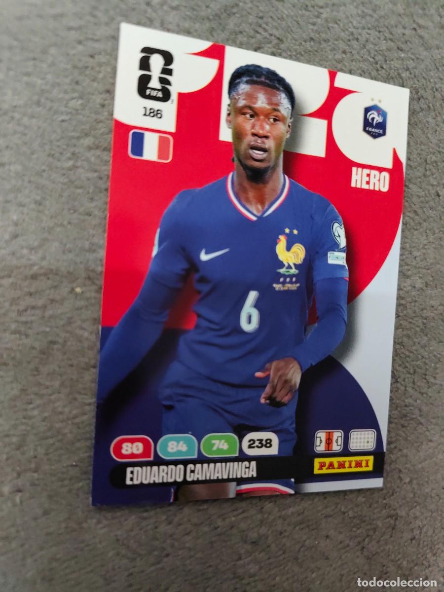 Cromos de F&uacute;tbol: 186 WORLD CUP 2026 EDUARDO CAMAVINGA FRANCIA HERO ADRENALYN MUNDIAL PANINI 26