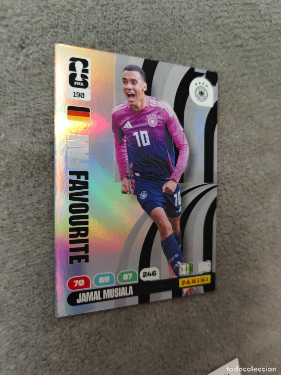 Football Stickers: 190 WORLD CUP 2026 JAMAL MUSIALA ALEMANIA FAN FAVOURITE ADRENALYN MUNDIAL PANINI 26