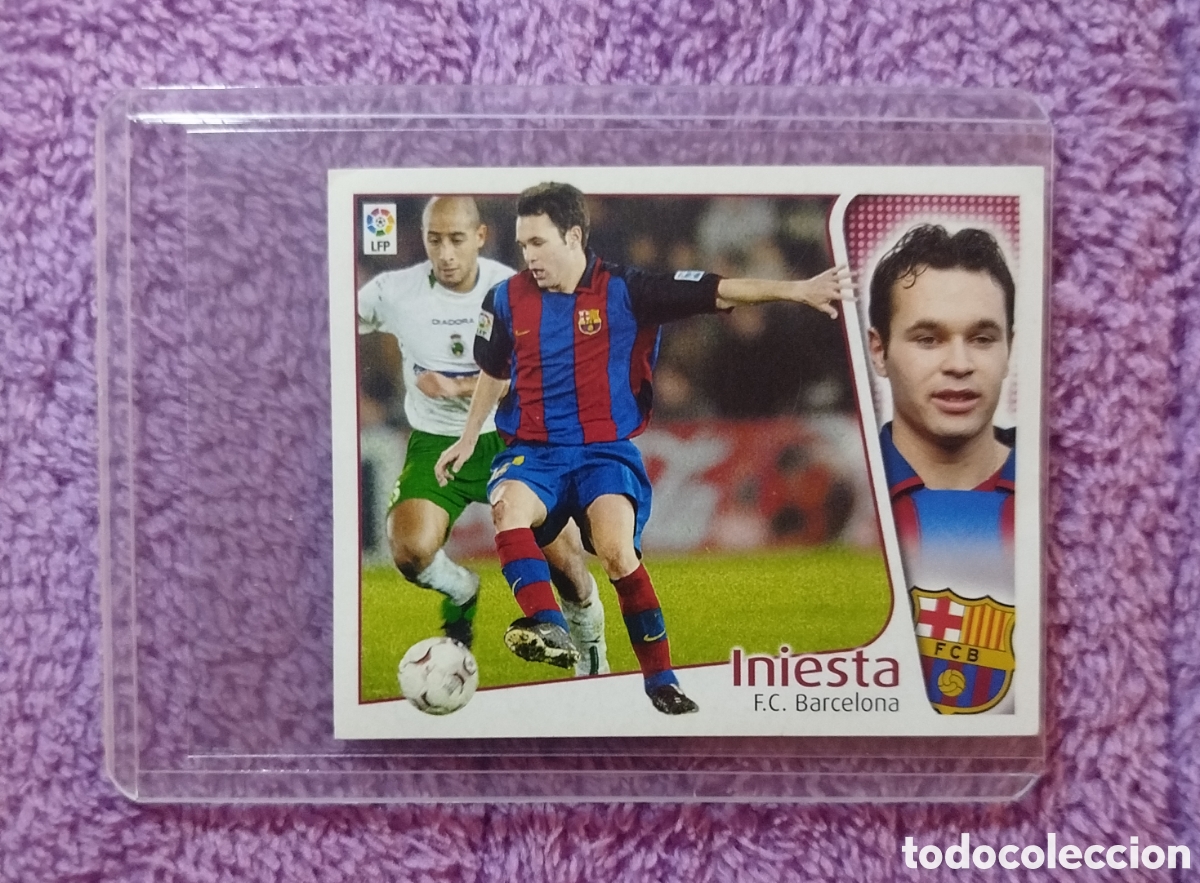 Cromos de F&uacute;tbol: Cromo de futbol. Andr&eacute;s Iniesta. 2004/2005