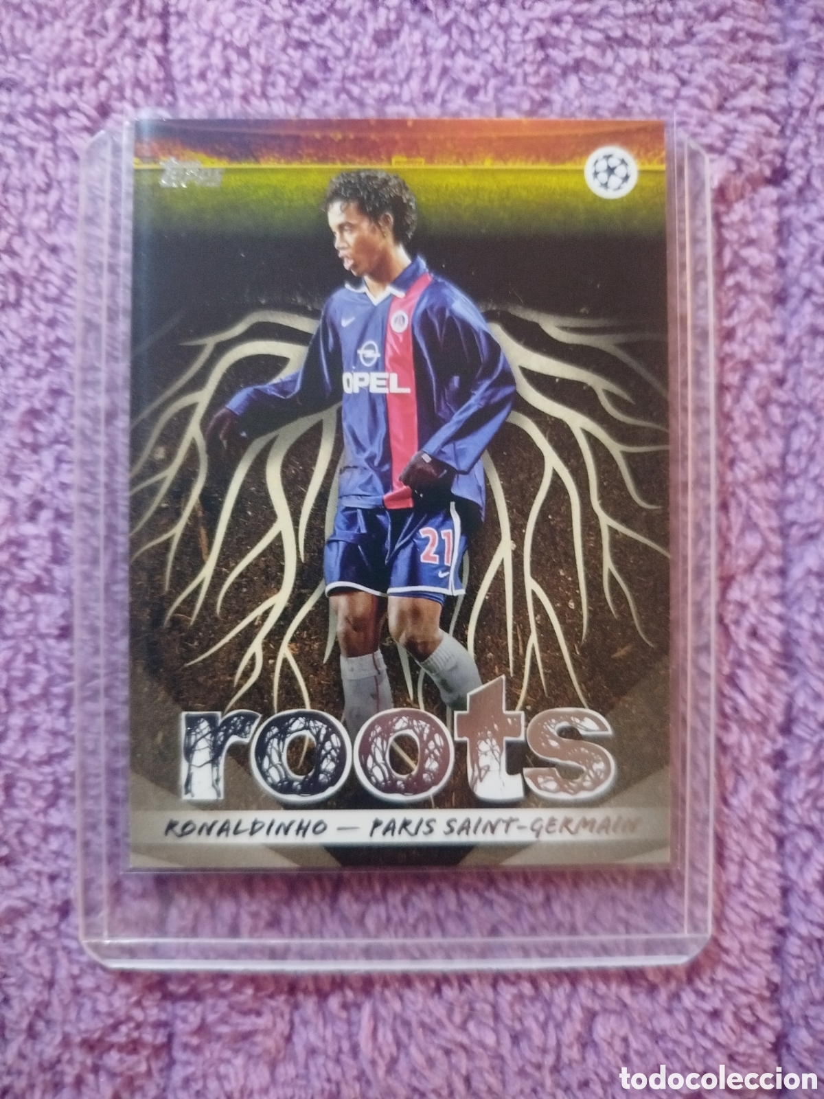 Cromos de F&uacute;tbol: Cromo de futbol. Ronaldinho roots