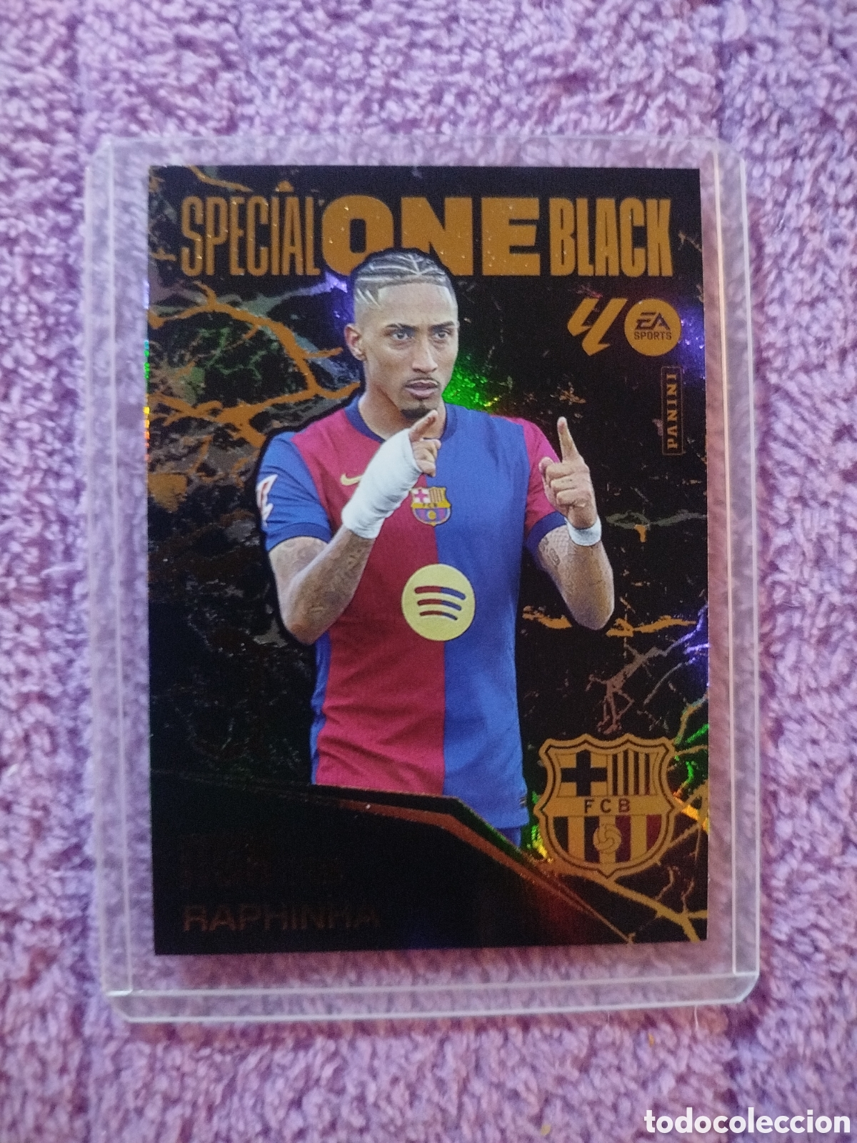 Cromos de F&uacute;tbol: Cromo de futbol. Raphinha special one black