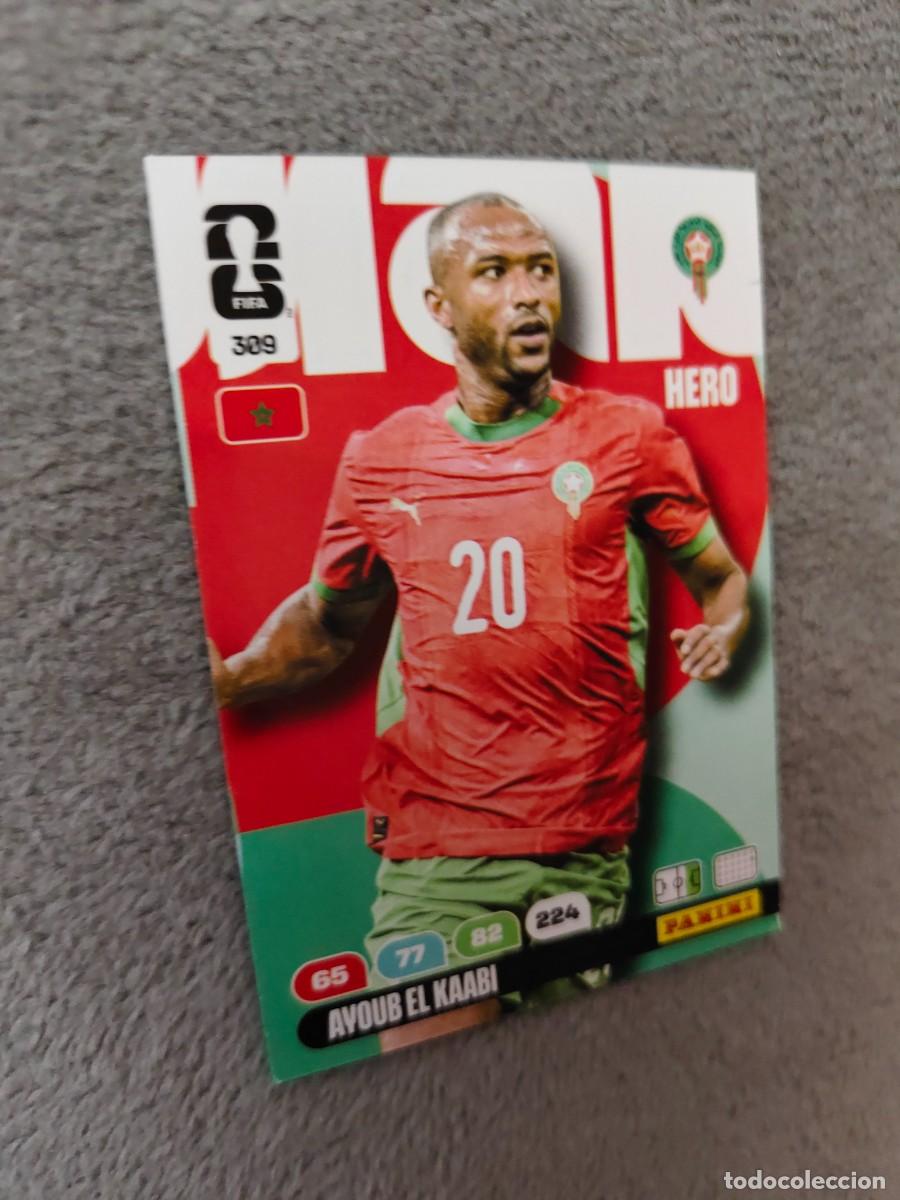 Cromos de F&uacute;tbol: 309 WORLD CUP 2026 AYOUB EL KAABI MARRUECOS HERO ADRENALYN MUNDIAL PANINI 26