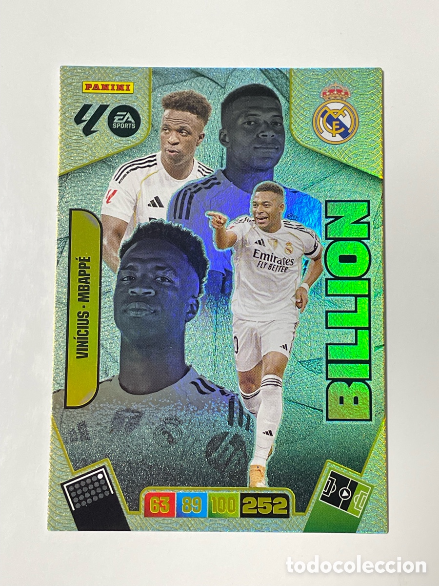 Football Stickers: Vinicius - Mbapp&eacute; Real Madrid Panini Adrenalyn XL Billion #427