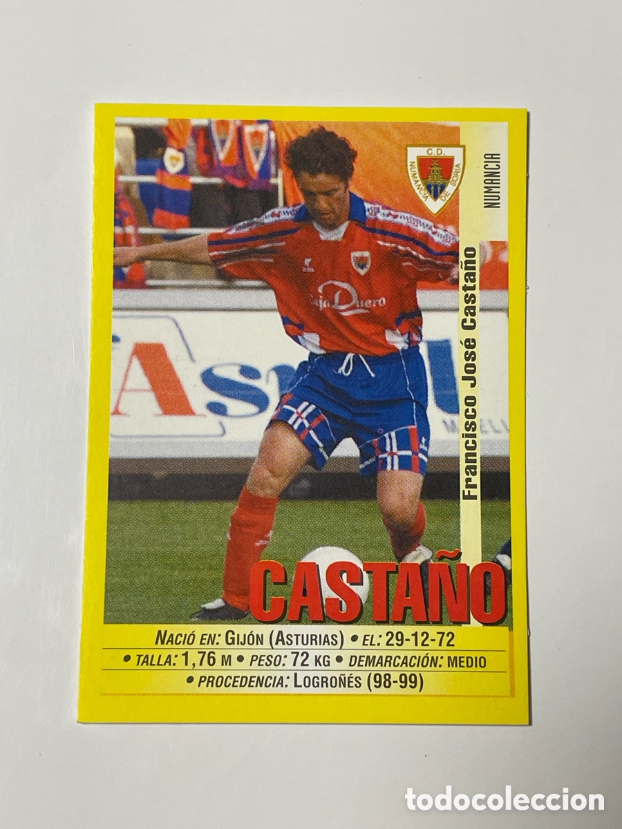Cromos de F&uacute;tbol: Francisco Jos&eacute; Casta&ntilde;o Numancia Panini 1999/2000 #337