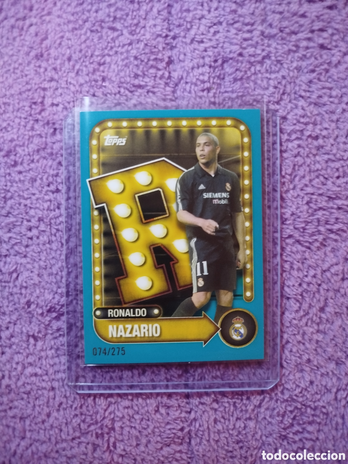 Cromos de F&uacute;tbol: Cromo de futbol. Ronaldo Nazario. Numerada 74/275