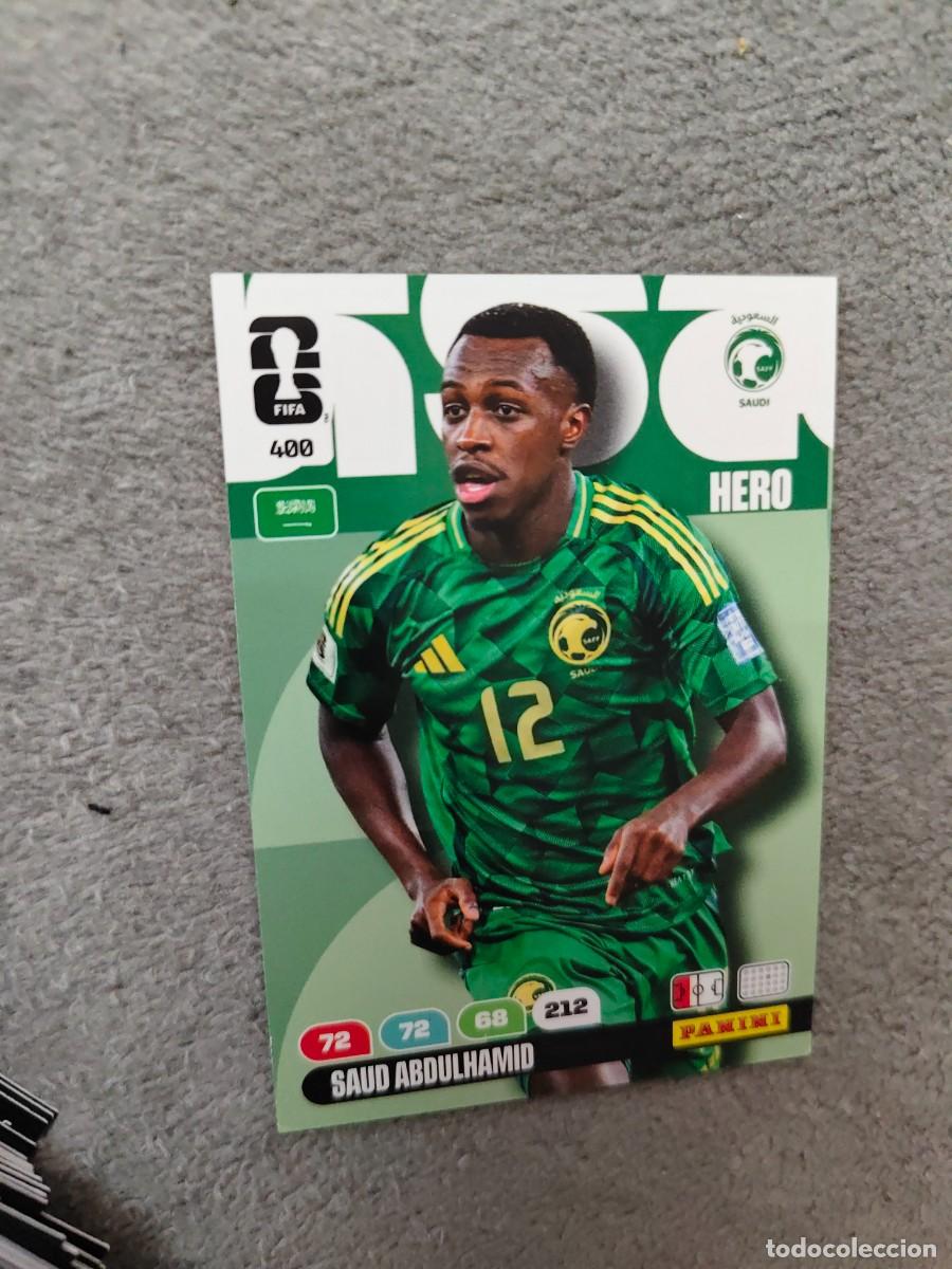 Cromos de F&uacute;tbol: 400 WORLD CUP 2026 SAUD ABDULHAMID SAUDI ARABIA HERO ADRENALYN MUNDIAL PANINI 26