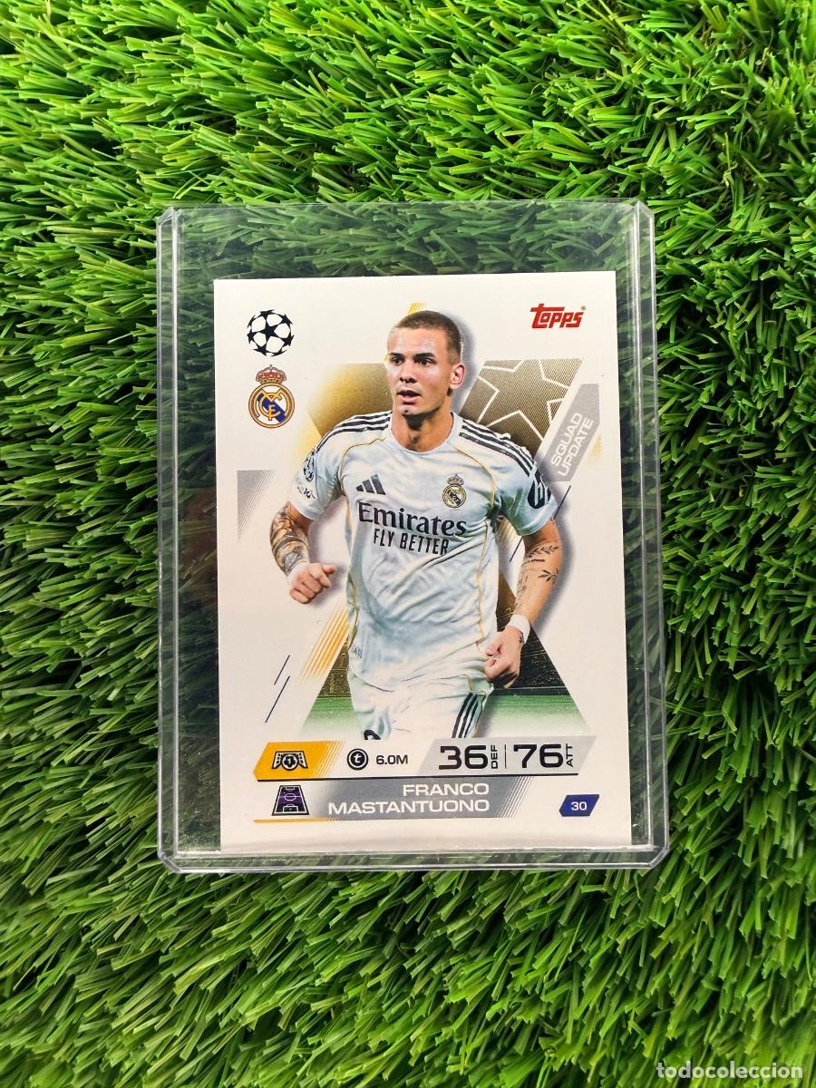 Cromos de F&uacute;tbol: N&ordm; 30 Franco Mastantuono Squad Update Real Madrid CF Match Attax Extra 25 26