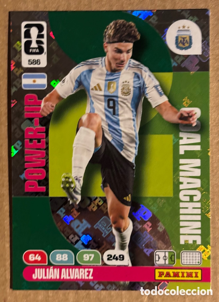 Cromos de F&uacute;tbol: JULI&Aacute;N &Aacute;LVAREZ (ARGENTINA). CARTA POWER-UP GOAL MACHINE PANINI ADRENALYN XL FIFA WORLD CUP 2026