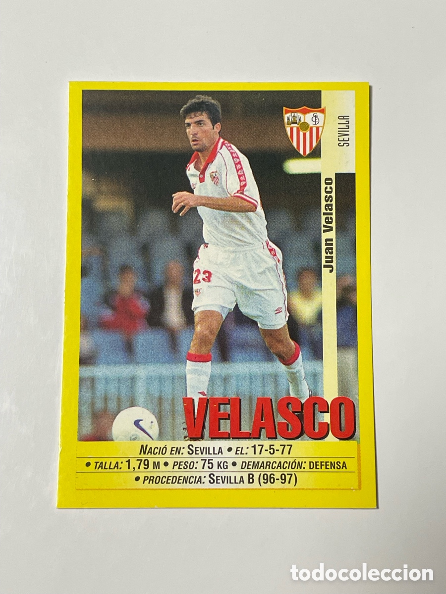 Cromos de F&uacute;tbol: Juan Velasco Sevilla Panini 1999/2000 #369