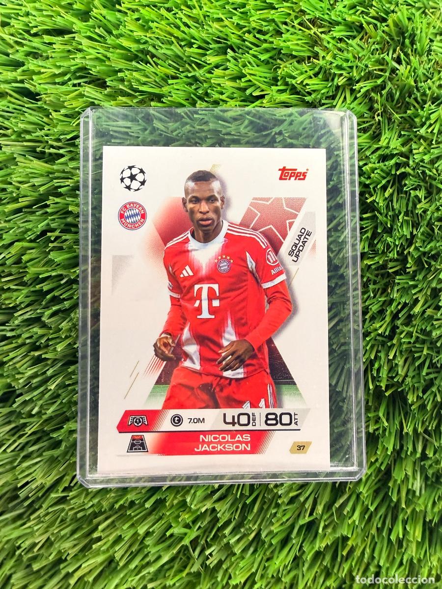 Cromos de F&uacute;tbol: N&ordm; 37 Nicolas Jackson Squad Update Bayern de Munich Match Attax Extra 25 26