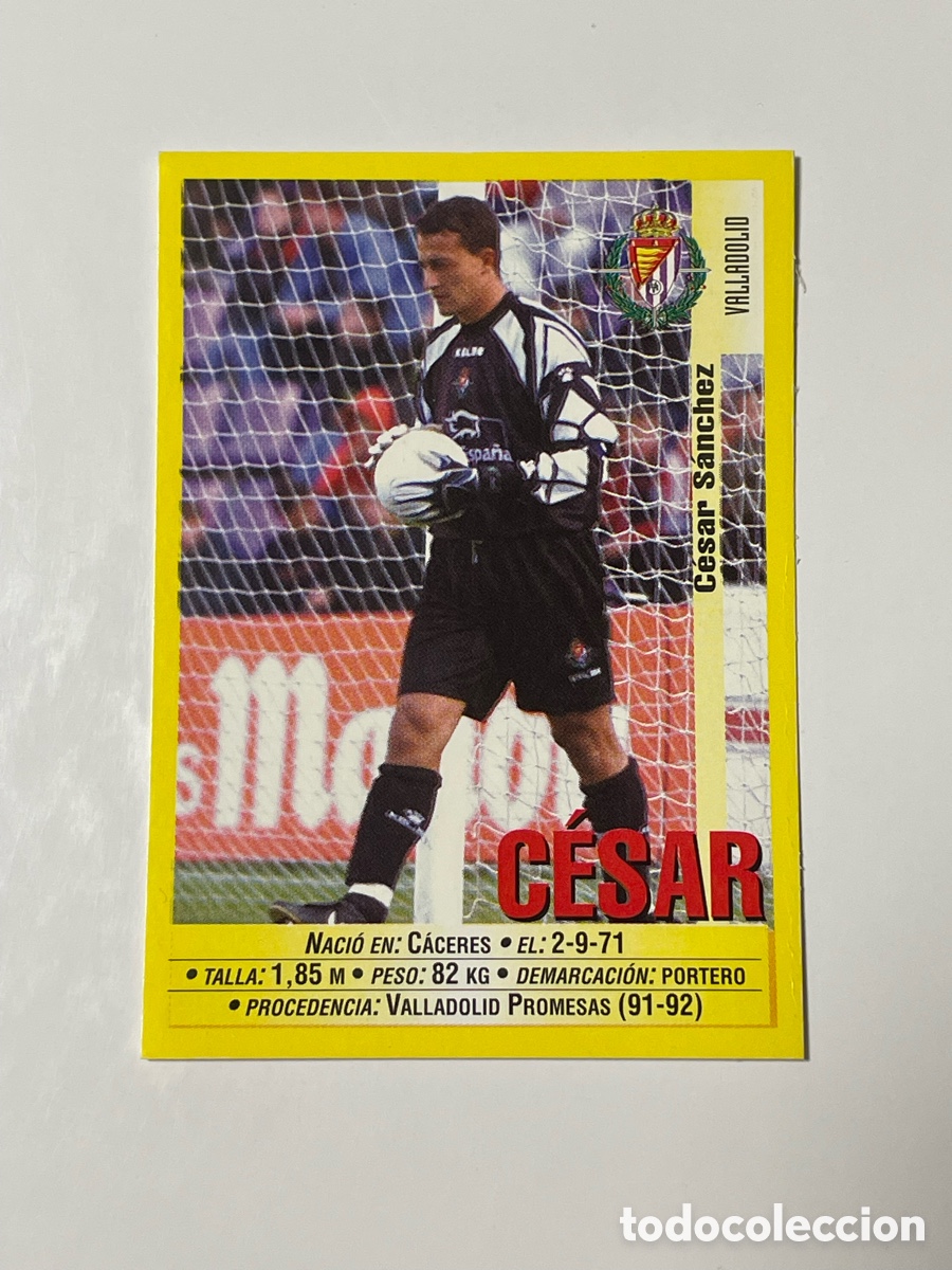 Cromos de F&uacute;tbol: C&eacute;sar S&aacute;nchez Valladolid Panini 1999/2000 #211