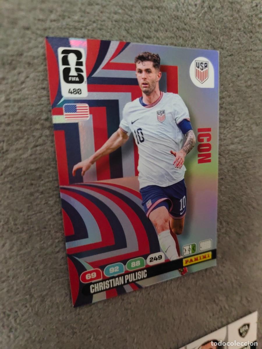 Cromos de F&uacute;tbol: 480 WORLD CUP 2026 CHRISTIAN PULISIC ESTADOS UNIDOS ICON ADRENALYN MUNDIAL PANINI 26