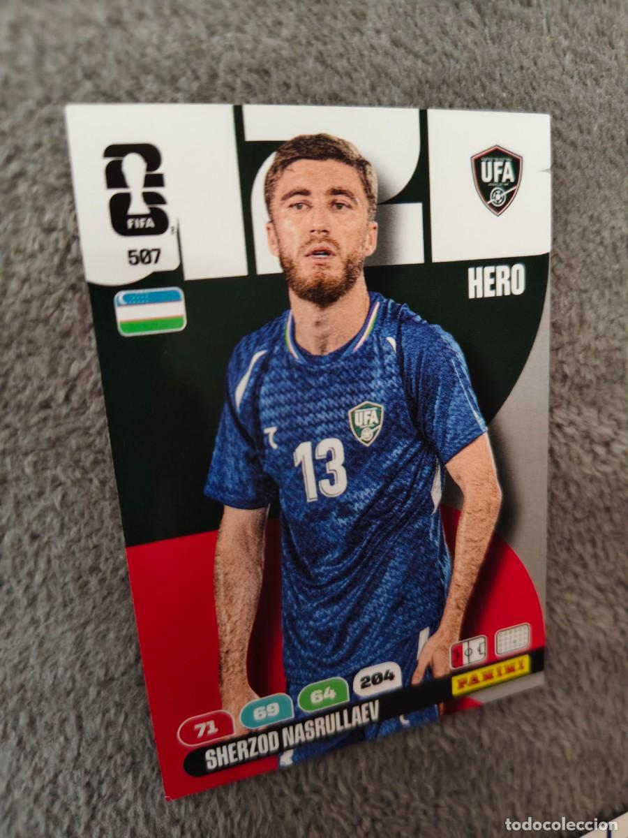 Cromos de F&uacute;tbol: 507 WORLD CUP 2026 SHERZOD NASRULLAEV UZBEKISTAN HERO ADRENALYN MUNDIAL PANINI 26