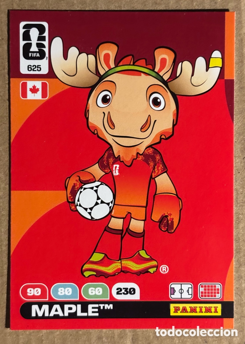 Cromos de F&uacute;tbol: MASCOTA MAPLE. CARTA PANINI ADRENALYN XL FIFA WORLD CUP 2026. #625.