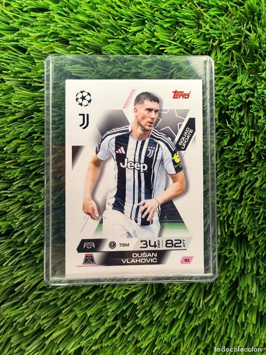 Cromos de F&uacute;tbol: N&ordm; 61 Dusan Vlahovic Squad Update Juventus Match Attax Extra 25 26