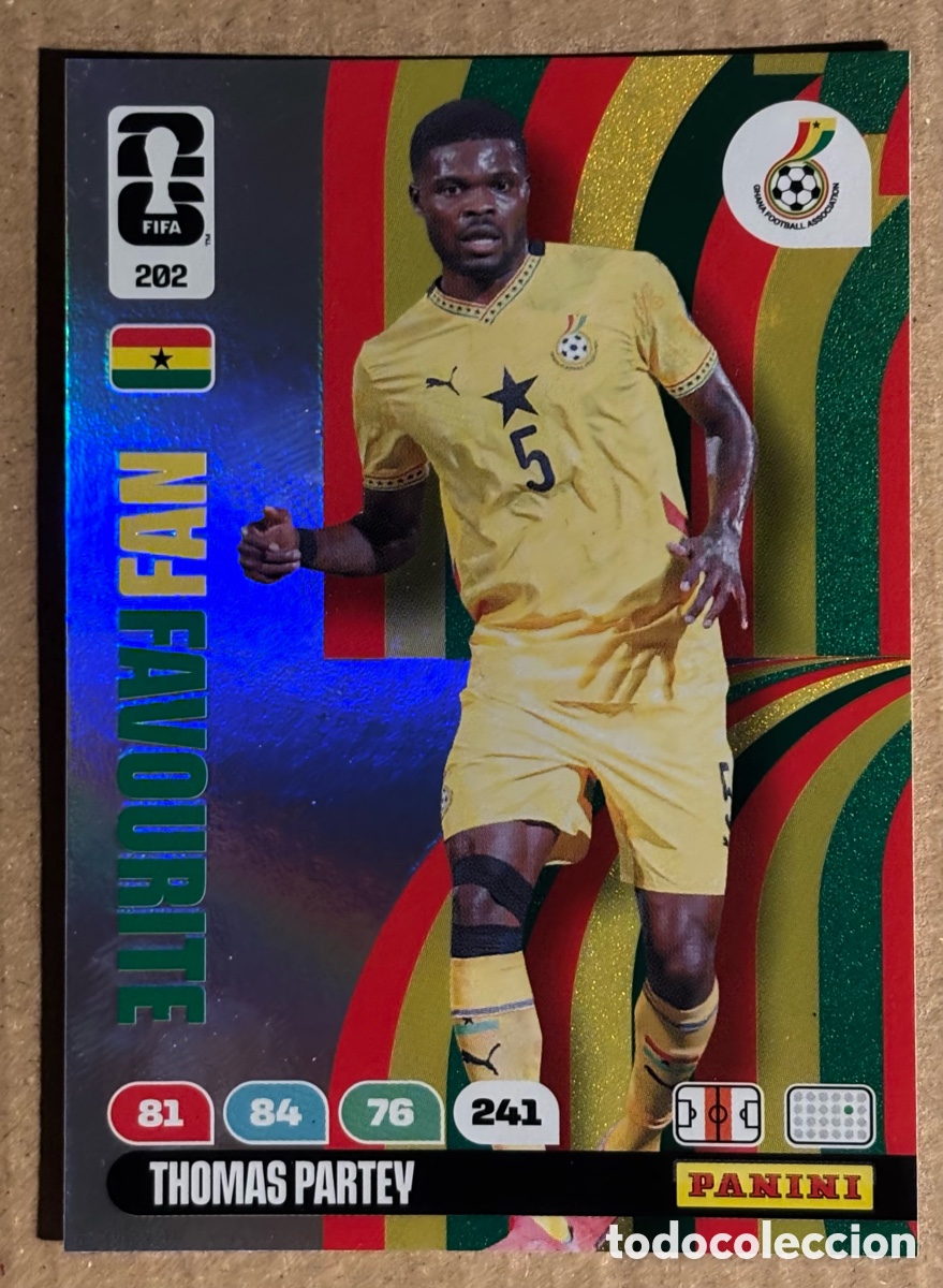 Cromos de F&uacute;tbol: THOMAS PARTEY (GANHA). CARTA FAN FAVOURITE PANINI ADRENALYN XL FIFA WORLD CUP 2026. #202.