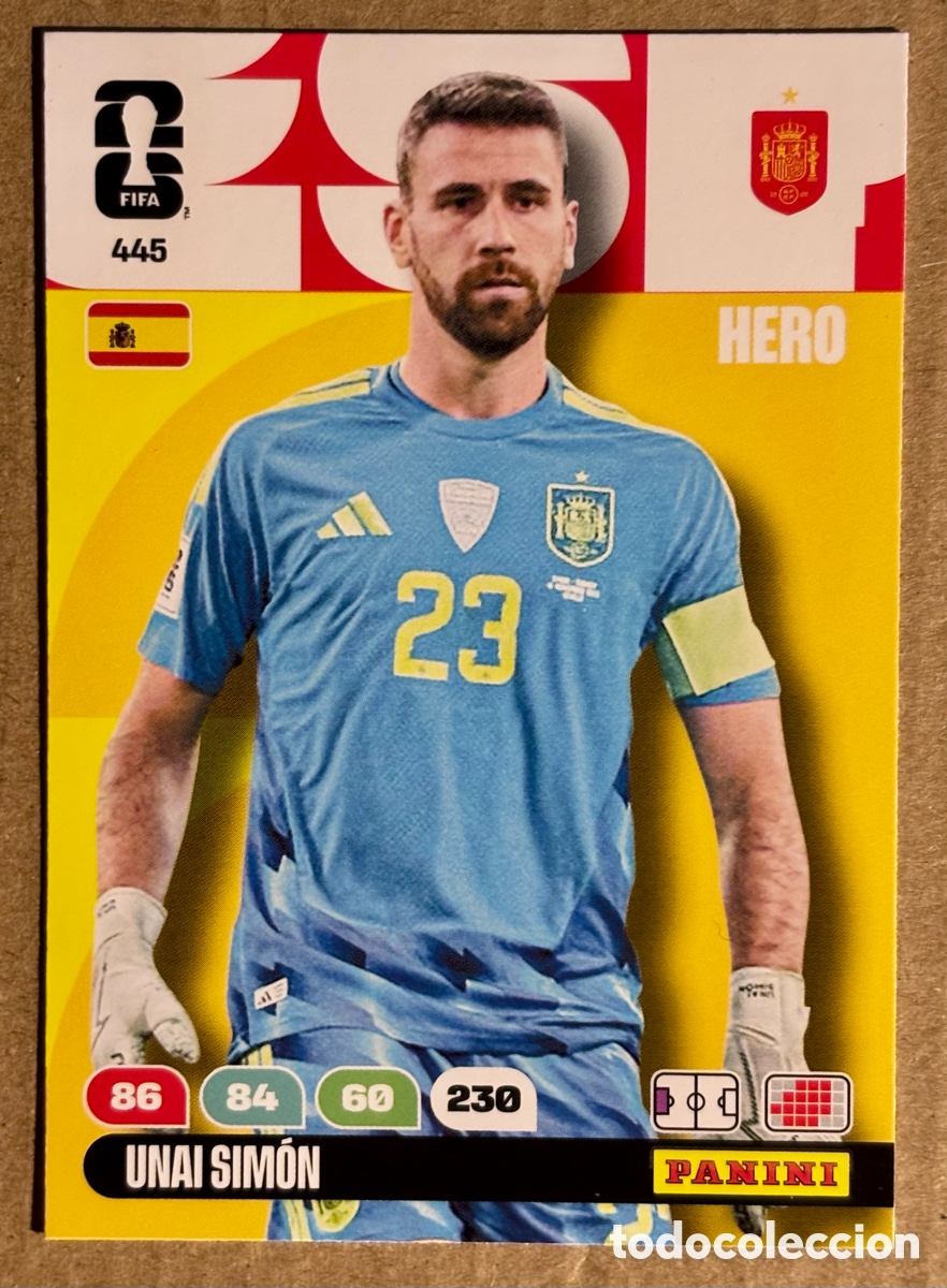 Cromos de F&uacute;tbol: UNAI SIM&Oacute;N (ESPA&Ntilde;A). CARTA PANINI ADRENALYN XL FIFA WORLD CUP 2026. #445.